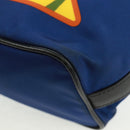 PRADA Schoudertas Nylon 2-weg Blauw Zilver Auth 161702M-16