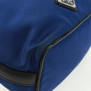 PRADA Schoudertas Nylon 2-weg Blauw Zilver Auth 161702M-17