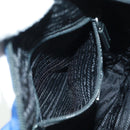 PRADA Schoudertas Nylon 2-weg Blauw Zilver Auth 161702M-25