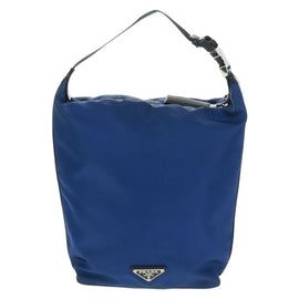 PRADA Shoulder Bag Nylon 2way Blue Silver Auth 161702M - 0