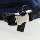 PRADA Schoudertas Nylon 2-weg Blauw Zilver Auth 161702M-8