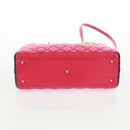 Christian Dior Lady Dior Canage Hand Bag Leather 2way Pink Silver Auth 161705SAM-5