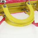 Christian Dior Lady Dior Canage Hand Bag Leather 2way Pink Silver Auth 161705SAM-7