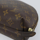 LOUIS VUITTON Monogram Trousse Demi Ronde Cosmetic Pouch M47520 LV Auth 161707-15