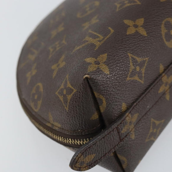 LOUIS VUITTON Monogram Trousse Demi Ronde Cosmetic Pouch M47520 LV Auth 161707