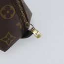 LOUIS VUITTON Monogram Trousse Demi Ronde Cosmetic Pouch M47520 LV Auth 161707-8