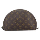 LOUIS VUITTON Monogram Trousse Demi Ronde Cosmetic Pouch M47520 LV Auth 161707-13