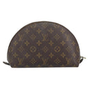 LOUIS VUITTON Monogram Trousse Demi Ronde Cosmetic Pouch M47520 LV Auth 161707-2