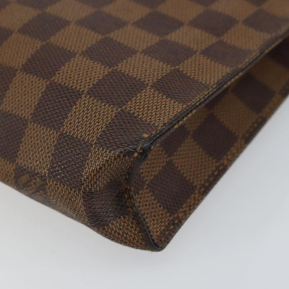 LOUIS VUITTON Damier Ebene Poche Toilette 26 Pouch N47543 LV Auth 161708