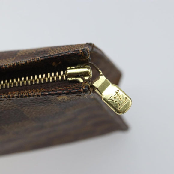 LOUIS VUITTON Damier Ebene Poche Toilette 26 Pouch N47543 LV Auth 161708