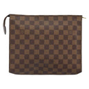 LOUIS VUITTON Damier Ebene Poche Toilette 26 Pouch N47543 LV Auth 161708-2