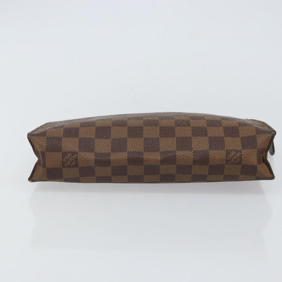 LOUIS VUITTON Damier Ebene Poche Toilette 26 Pouch N47543 LV Auth 161708