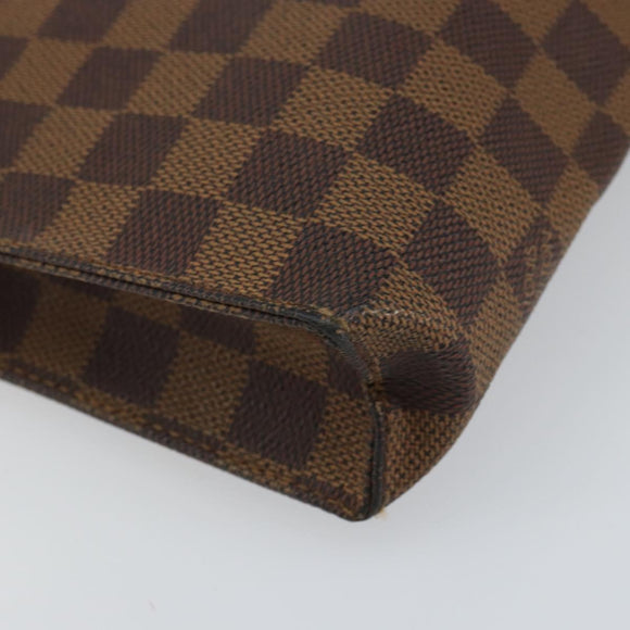 LOUIS VUITTON Damier Ebene Poche Toilette 26 Pouch N47543 LV Auth 161708