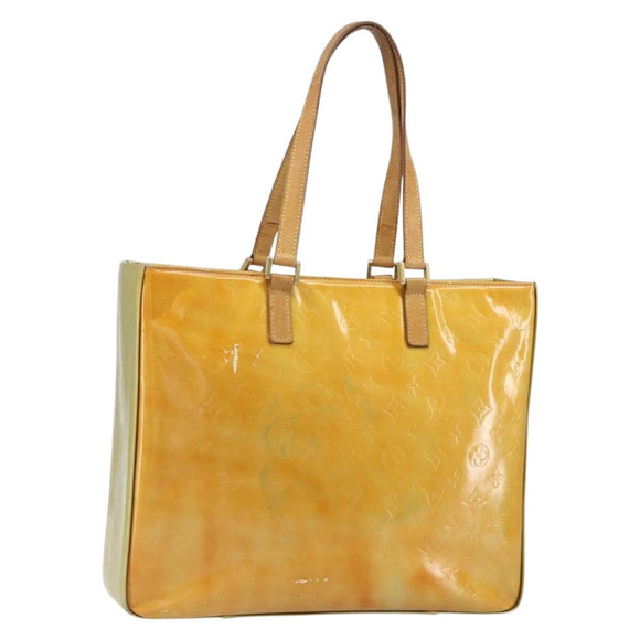 LOUIS VUITTON Monogram Vernis Columbus Tote Bag Gris M91028 LV Auth 161709