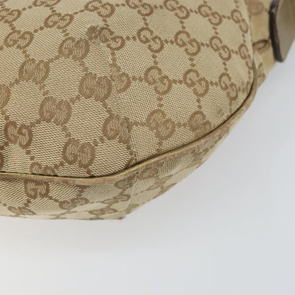 GUCCI GG Canvas Shoulder Bag Beige Gold 181092 Auth 161718