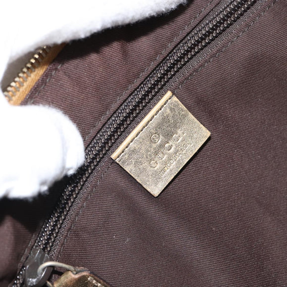 GUCCI GG Canvas Shoulder Bag Beige Gold 181092 Auth 161718