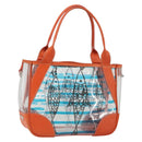 PRADA Hand Bag Vinyl Clear Silver Auth 161719-1