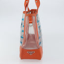 PRADA Hand Bag Vinyl Clear Silver Auth 161719-3