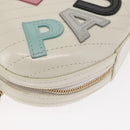 CHANEL Chain V Stitch La Pauza Shoulder Bag Leather White Gold CC Auth 161720SAV-10