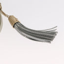 CHANEL Chain V Stitch La Pauza Shoulder Bag Leather White Gold CC Auth 161720SAV-15