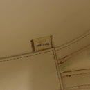 CHANEL Chain V Stitch La Pauza Shoulder Bag Leather White Gold CC Auth 161720SAV-20