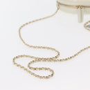 CHANEL Chain V Stitch La Pauza Shoulder Bag Leather White Gold CC Auth 161720SAV-7