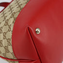 GUCCI GG Canvas Valentine Hand Bag 2way Beige Gold 309122 Auth 161721V-17