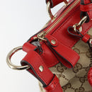 GUCCI GG Canvas Valentine Hand Bag 2way Beige Gold 309122 Auth 161721V-21