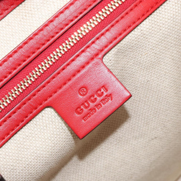 GUCCI GG Canvas Valentine Hand Bag 2way Beige Gold 309122 Auth 161721V