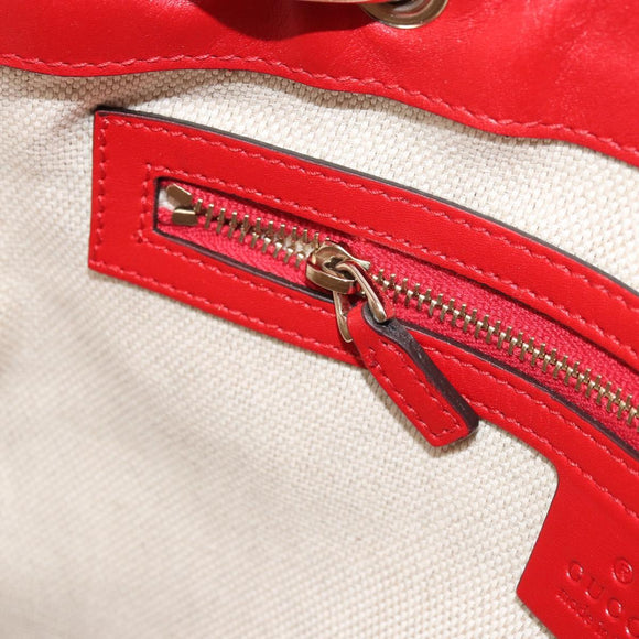 GUCCI GG Canvas Valentine Hand Bag 2way Beige Gold 309122 Auth 161721V