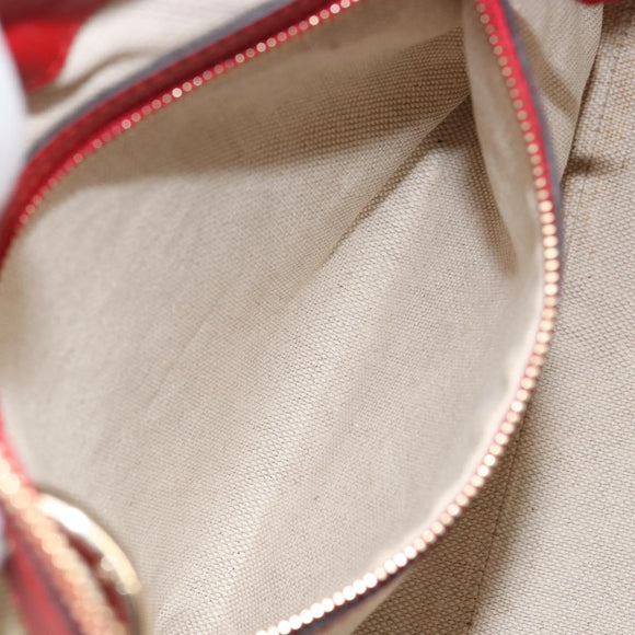 GUCCI GG Canvas Valentine Hand Bag 2way Beige Gold 309122 Auth 161721V