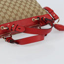 GUCCI GG Canvas Valentine Hand Bag 2way Beige Gold 309122 Auth 161721V-7