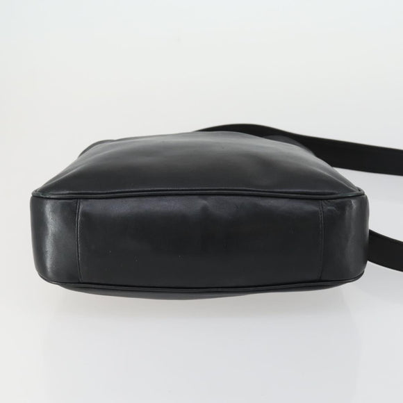 GUCCI Bamboo Hand Bag Leather 2way Black Gold 001 1705 1638 Auth 161722