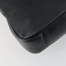 GUCCI Bamboo Hand Bag Leather 2way Black Gold 001 1705 1638 Auth 161722-15