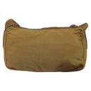 PRADA Shoulder Bag Nylon Beige Silver Auth 161725-2