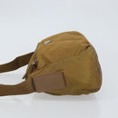 PRADA Shoulder Bag Nylon Beige Silver Auth 161725-4