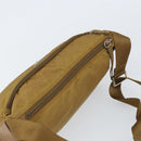 PRADA Shoulder Bag Nylon Beige Silver Auth 161725-6