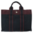 HERMES Fourre Tout PM Hand Bag Canvas Black Auth 161726-2