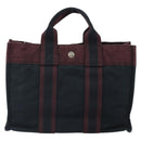 HERMES Fourre Tout PM Hand Bag Canvas Black Auth 161726-3
