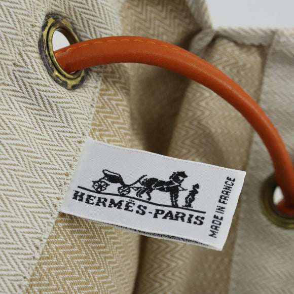 HERMES Aline PM Shoulder Bag Cotton Beige Gold Auth 161728