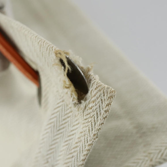 HERMES Aline PM Shoulder Bag Cotton Beige Gold Auth 161728