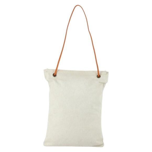 HERMES Aline PM Shoulder Bag Cotton Beige Gold Auth 161728