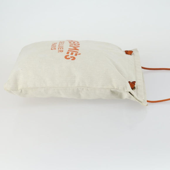 HERMES Aline PM Shoulder Bag Cotton Beige Gold Auth 161728