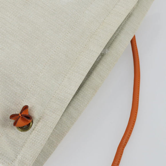 HERMES Aline PM Shoulder Bag Cotton Beige Gold Auth 161728