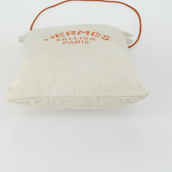 HERMES Aline PM Shoulder Bag Cotton Beige Gold Auth 161728