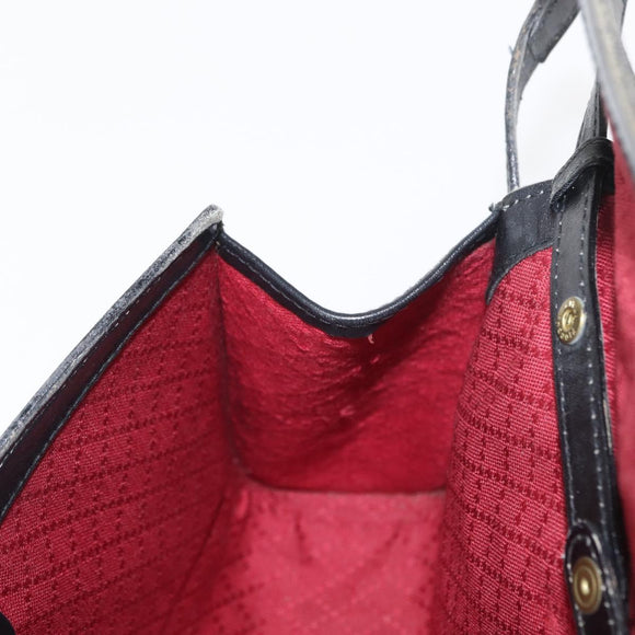 GUCCI GG Canvas Web Sherry Line Shoulder Bag Black Red Green Auth 161730