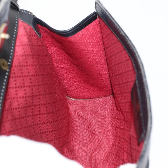 GUCCI GG Canvas Web Sherry Line Shoulder Bag Black Red Green Auth 161730