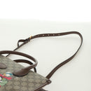 GUCCI GG Supreme Donald duck Hand Bag PVC 2way Beige Gold 648134 Auth 161733SAM-10
