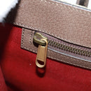 GUCCI GG Supreme Donald duck Hand Bag PVC 2way Beige Gold 648134 Auth 161733SAM-23