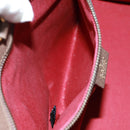 GUCCI GG Supreme Donald duck Hand Bag PVC 2way Beige Gold 648134 Auth 161733SAM-24